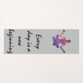 毎日新しい始まりだ ヨガマット (正面(横))