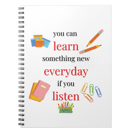 毎日新し学いものを作るもしことができる ノートブック (正面)