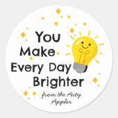 毎日明るくする | 感謝と感謝してい評価 ラウンドシール (正面)