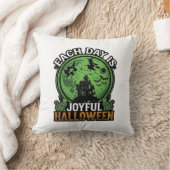 毎日楽しいハロウィンお化け屋敷魔女猫 クッション (ブランケット)
