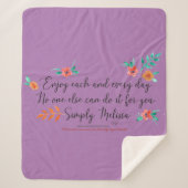 毎日楽しむ薄紫シェルパ毛布 シェルパブランケット (正面)