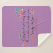 毎日楽しむ薄紫シェルパ毛布 シェルパブランケット (正面(横))