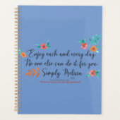 毎日楽しむ青プランナー（8.5インチx 11インチ） プランナー手帳 (正面)