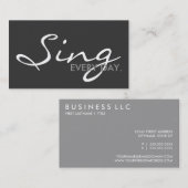 毎日歌って下さい。 (カスタマイズ可能な色) 名刺 (正面/裏面)