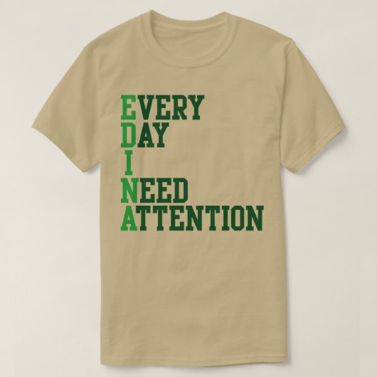 毎日注意が必要 Tシャツ (デザイン正面)