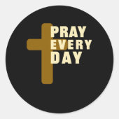 毎日祈キリスト教祈りの言葉の贈り物 ラウンドシール (正面)