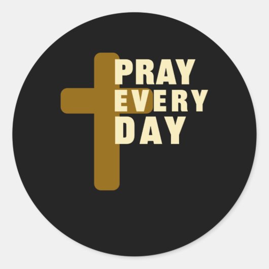 毎日祈キリスト教祈りの言葉の贈り物 ラウンドシール (正面)