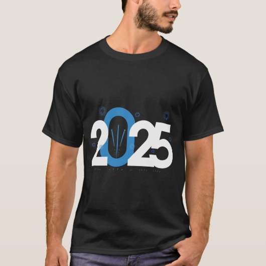 毎日祝のスタイル2025年新年男性Tシャツ Tシャツ (正面)
