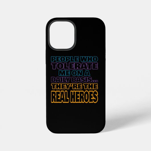 毎日私に耐えてくれる人はヒーロー iPhoneケース (裏面)