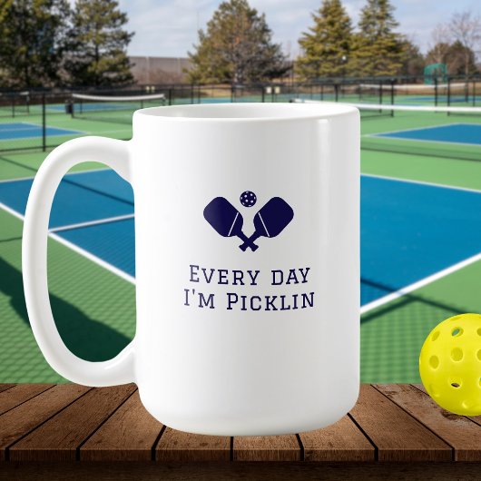 毎日私はピックリンだ – blue おもしろい Pickleball コーヒーマグカップ