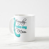 毎日私は私のお母さんに卵巣癌を恋しく思います コーヒーマグカップ (正面左)