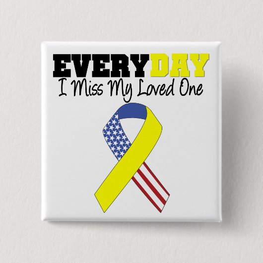 毎日私は私の最愛の人の軍隊を恋しく思います 缶バッジ (正面)