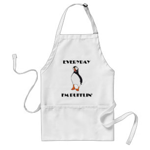 毎日私はPufflinのツノメドリの鳥です スタンダードエプロン