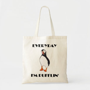 毎日私はPufflinのツノメドリの鳥です トートバッグ