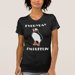 毎日私はPufflinのツノメドリの鳥です Tシャツ