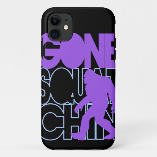 毎日私はSquatchinの黒および紫色です Case-Mate iPhoneケース (裏面)