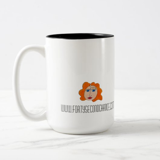 "毎日第2のチャンス"のマグはです ツートーンマグカップ (左)