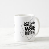 毎日続ける皮肉が!私の脳 コーヒーマグカップ (正面右)