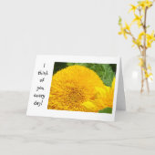 毎日考えお前を！お気考えるに入り カード (黄色い花)