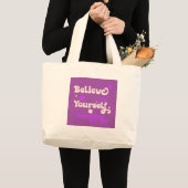 毎日自分を信じて ラージトートバッグ (正面(商品))