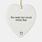 毎日記念誇りを持った贈ハート セラミックオーナメント (右)