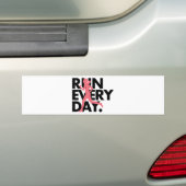 "毎日走られるピンクか黒" バンパーステッカー (車上)