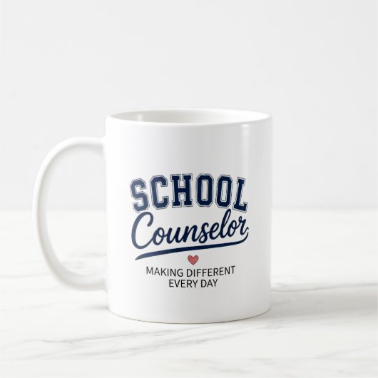 毎日違いを生むスクールカウンセラー コーヒーマグカップ (左)