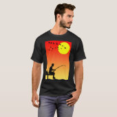 毎日釣り 黒シャツ Tシャツ (正面フル)
