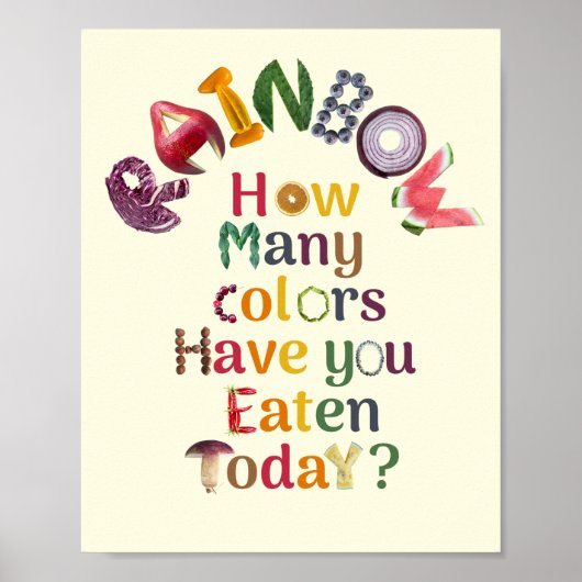 毎日食べの虹 – 栄養と健康 ポスター (正面)