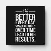 毎日10%の改善、成功やる気を起こさせる フォトプラーク (正面)