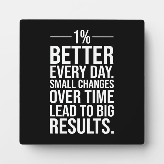 毎日10%の改善、成功やる気を起こさせる フォトプラーク (正面)