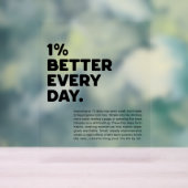 毎日1%改善やる気を起こさせる アクリルサイン (ニュートラル)