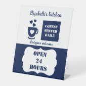 毎日24時間コーヒー提供 台座サイン (正面)