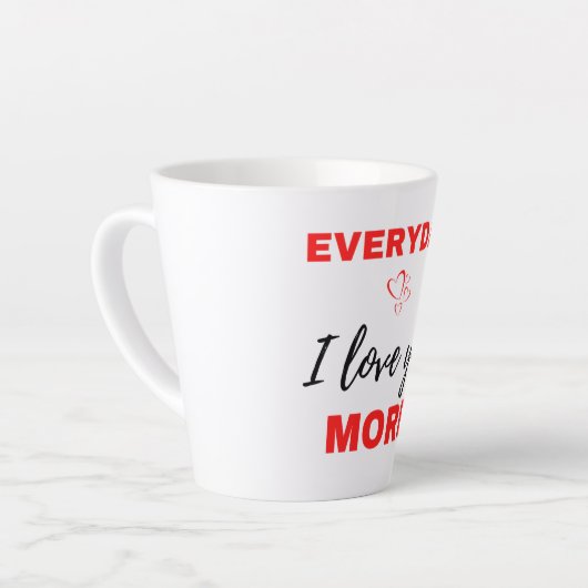 毎日、あなたをもっと黒く愛す カフェラテマグ (左アングル)