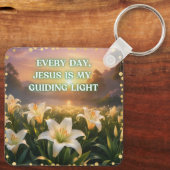 毎日、イエスは私の導く光である キーホルダー (裏面)