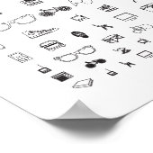 毎日 – 白 ポスター (角)