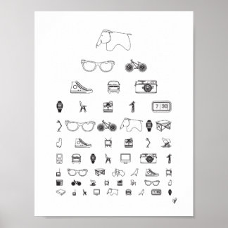 毎日 – 白 ポスター