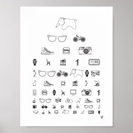 毎日 – 白 ポスター (正面)