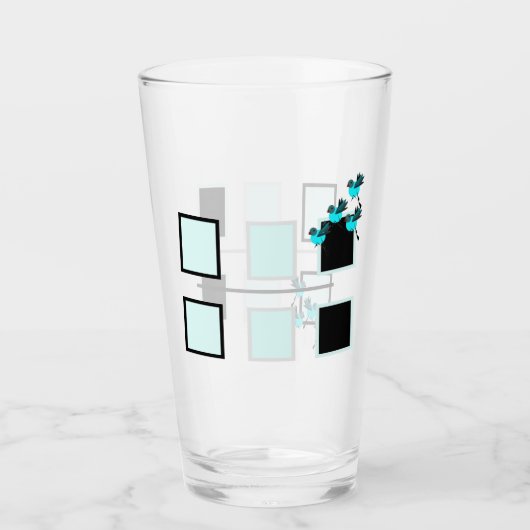 毎日、青い鳥が飛ぶ タンブラーグラス (正面)