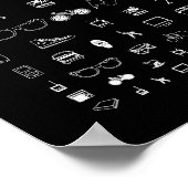 毎日 – 黒 ポスター (角)