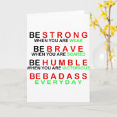 毎日Badassがあって下さい カード (黄色い花)