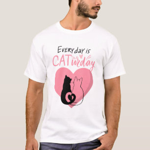 毎日CATurdayラブポスター Tシャツ