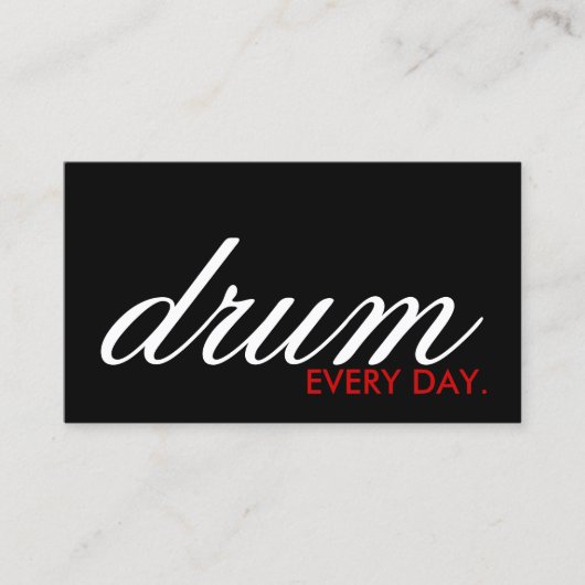 毎日DRUM。（色のカスタマイズ可能） 名刺 (正面)