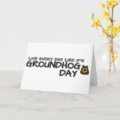 毎日Groundhog Dayのように生きる！ カード (黄色い花)