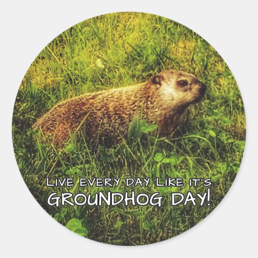 毎日Groundhog Dayのように生きる! ラウンドシール (正面)