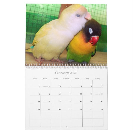 毎日I愛 カレンダー (2月 2026)