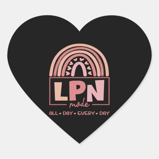 毎日LPN ハートシール (正面)