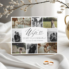 毎時の写真コラージュに感謝する妻 フォトプラーク