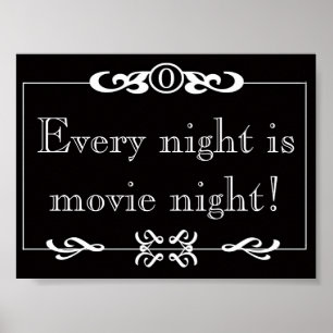 毎晩は映画夜ポスターです ポスター