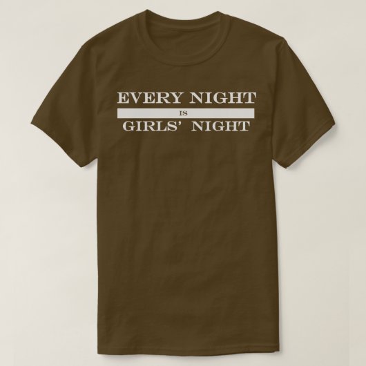 毎晩ガールズナイト Tシャツ (デザイン正面)